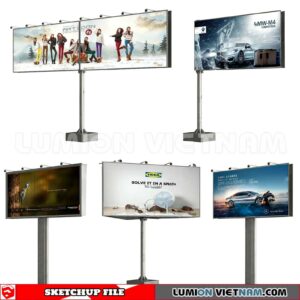 240926. Billboard Advertising Sketchup Exterior 3D Models