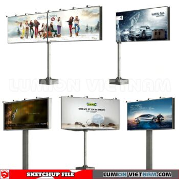 240926. Billboard Advertising Sketchup Exterior 3D Models