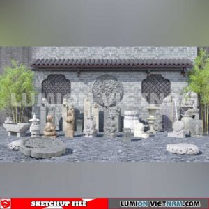 241125. Sculpture Decor Sketchup 3D Models