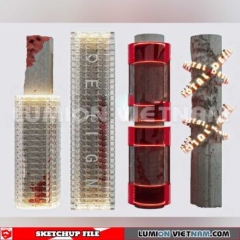 240912. Decorative Columns Sketchup 3D Models