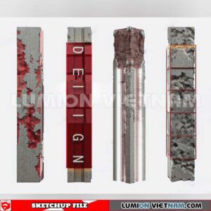 240912. Decorative Columns Sketchup 3D Models