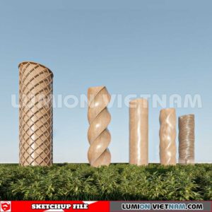 240912. Decorative Columns Sketchup 3D Models