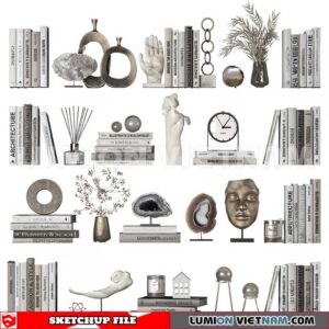 241204. Book Decor Sketchup 3D Models