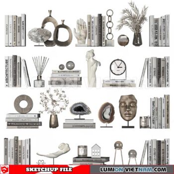 241204. Book Decor Sketchup 3D Models