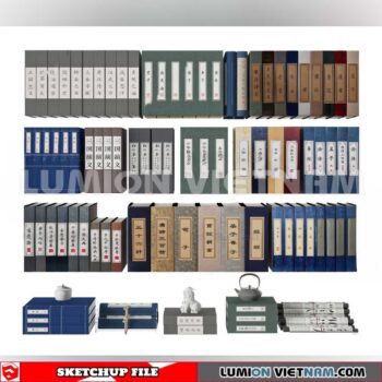 241204. Book Decor Sketchup 3D Models