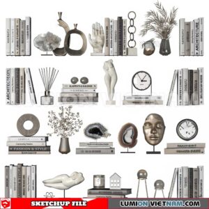 241204. Book Decor Sketchup 3D Models