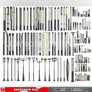 241230. Street Light Sketchup 3D Models