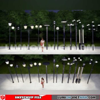 241230. Street Light Sketchup 3D Models