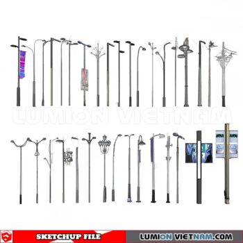 241230. Street Light Sketchup 3D Models