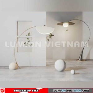250120.  Floor lamp Sketchup 3D Models