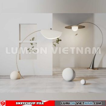 250120.  Floor lamp Sketchup 3D Models