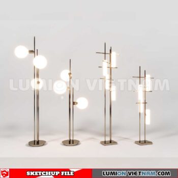 250120.  Floor lamp Sketchup 3D Models