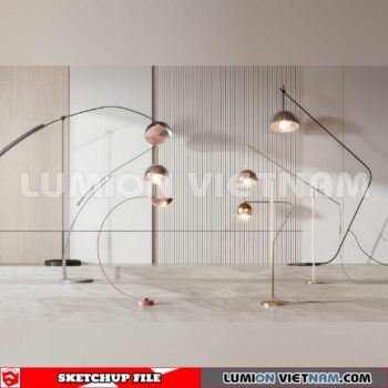 250120.  Floor lamp Sketchup 3D Models