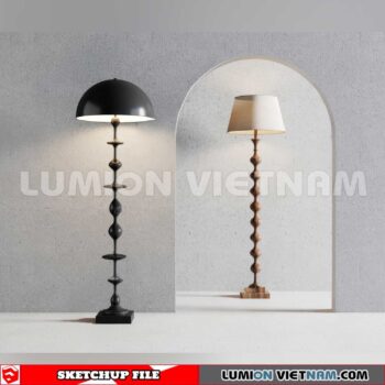 250120.  Floor lamp Sketchup 3D Models