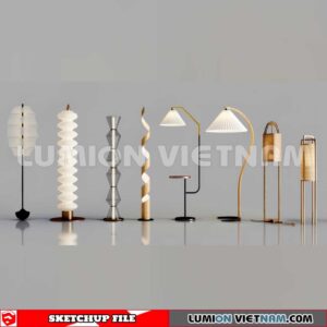 250120.  Floor lamp Sketchup 3D Models