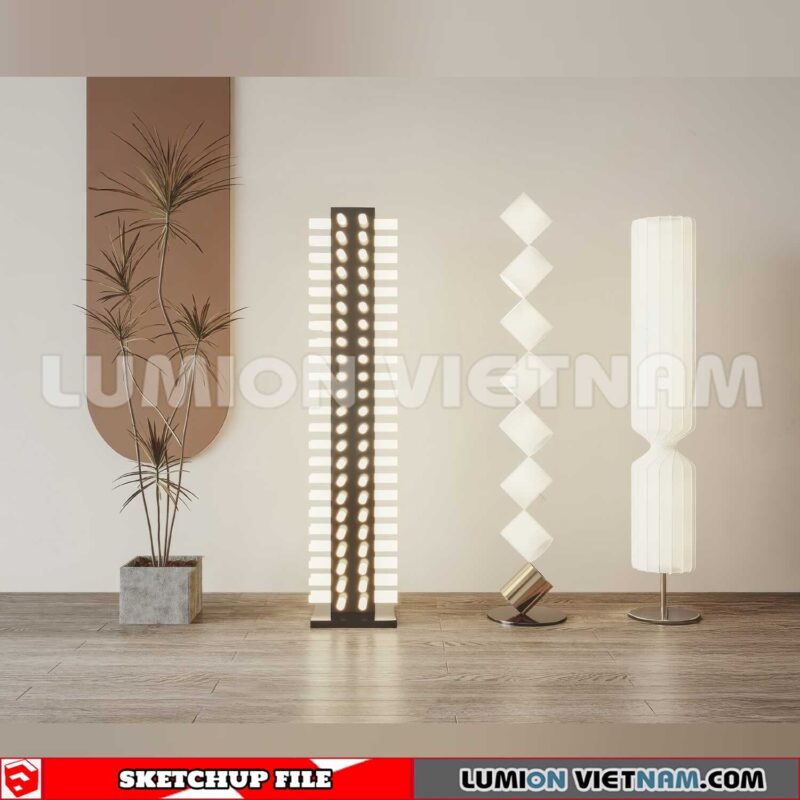 250120.  Floor lamp Sketchup 3D Models