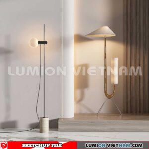 250120.  Floor lamp Sketchup 3D Models