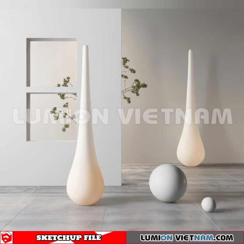 250120.  Floor lamp Sketchup 3D Models