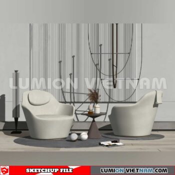 250126. Arm Chair Sketchup 3D Models