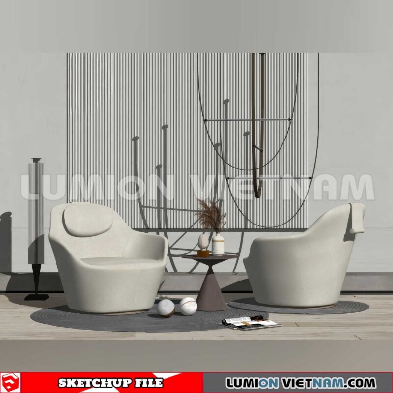 250126. Arm Chair Sketchup 3D Models