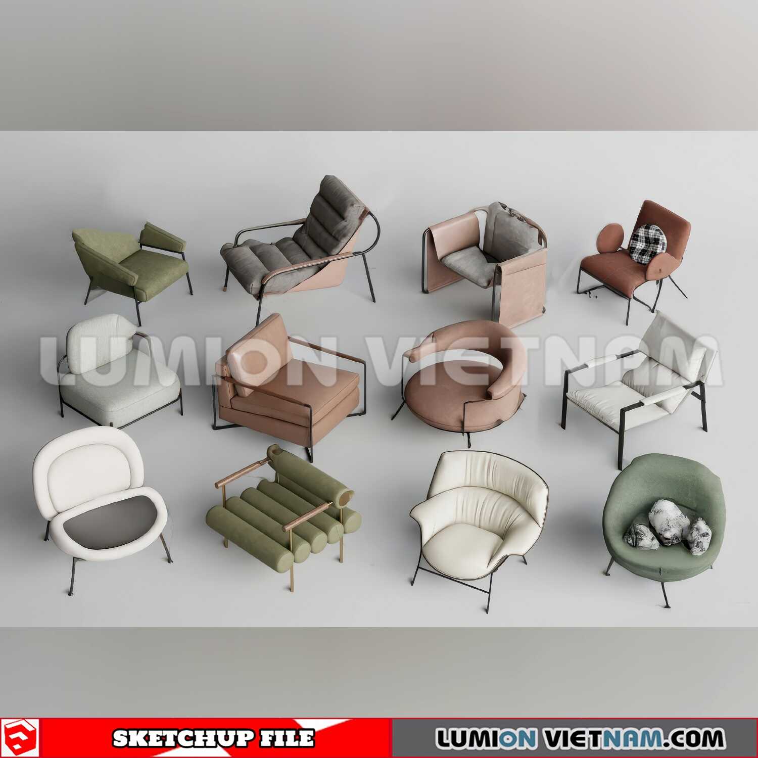 250126-Arm-Chair-(2)-Sketchup-Models