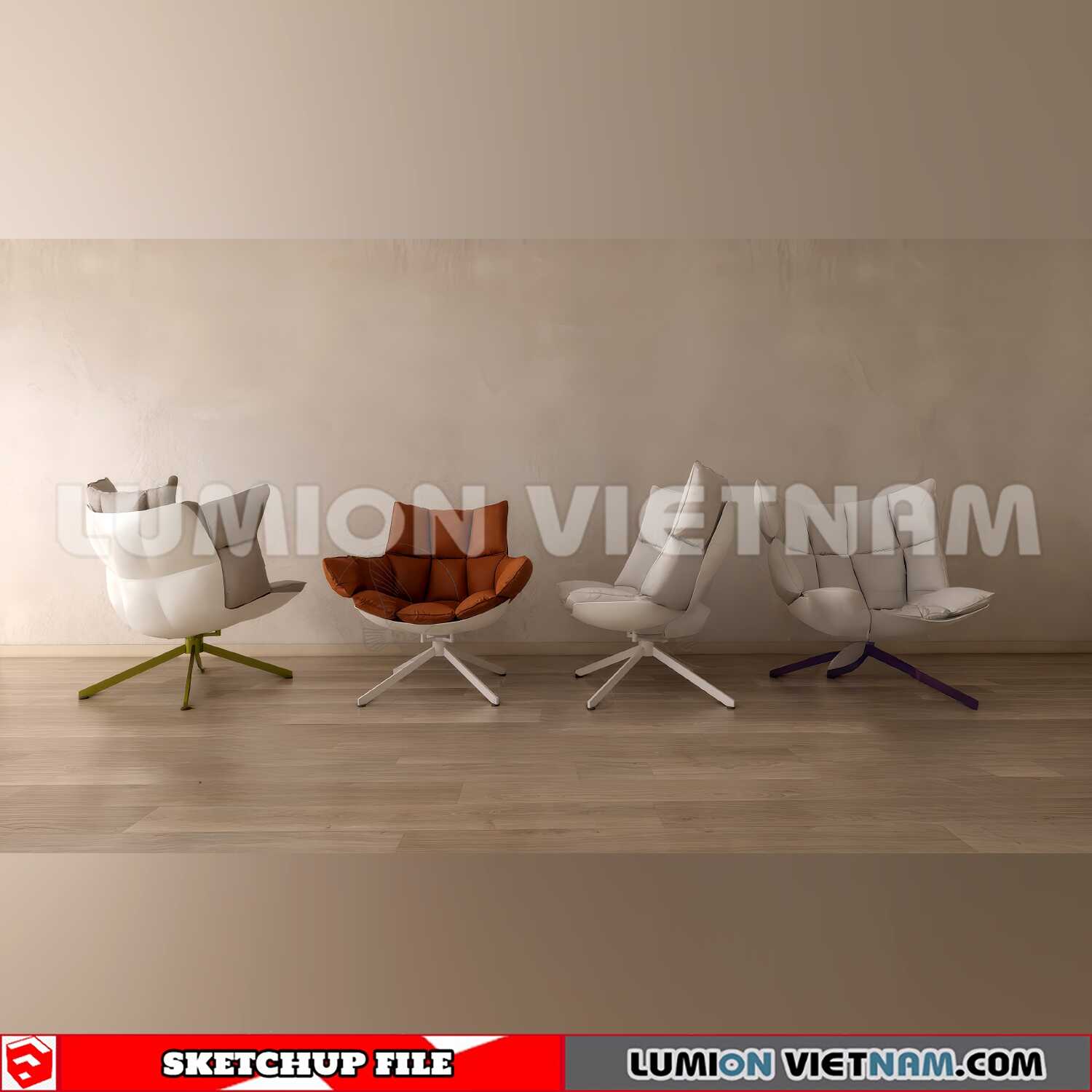 250126-Arm-Chair-(26)-Sketchup-Models