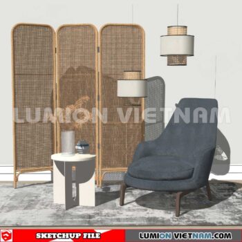 250126. Arm Chair Sketchup 3D Models