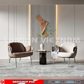 250126. Arm Chair Sketchup 3D Models